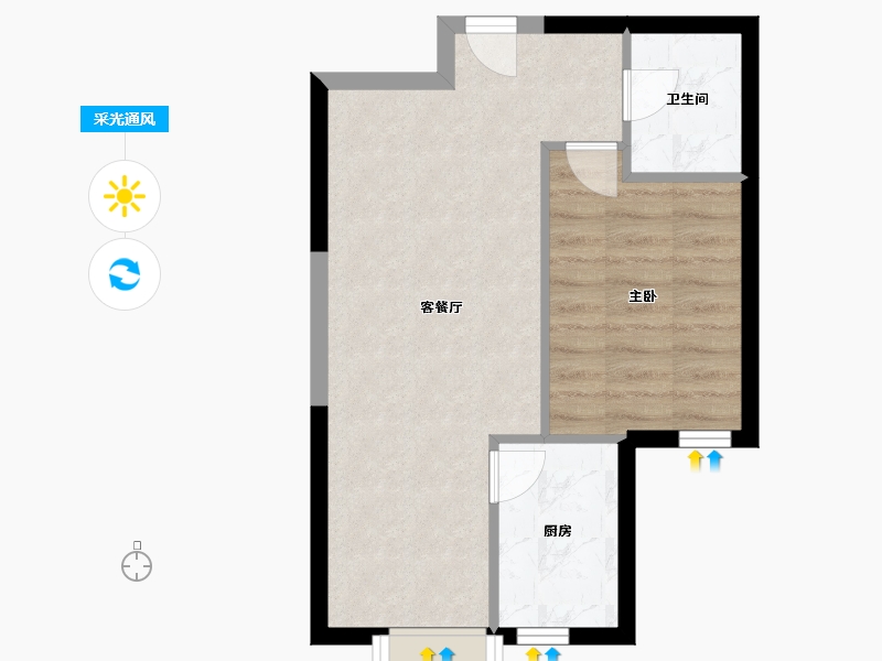 内蒙古自治区-鄂尔多斯市-万和城L6地块-44.00-户型库-采光通风