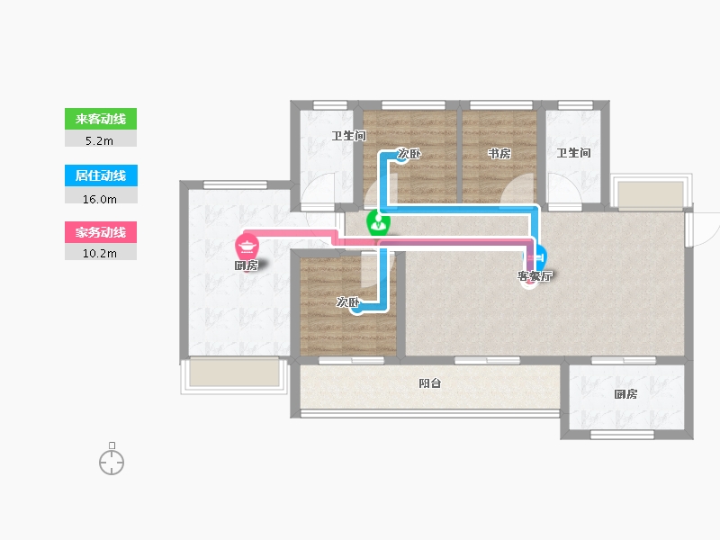 广东省-深圳市-龙湖·御湖境-96.01-户型库-动静线