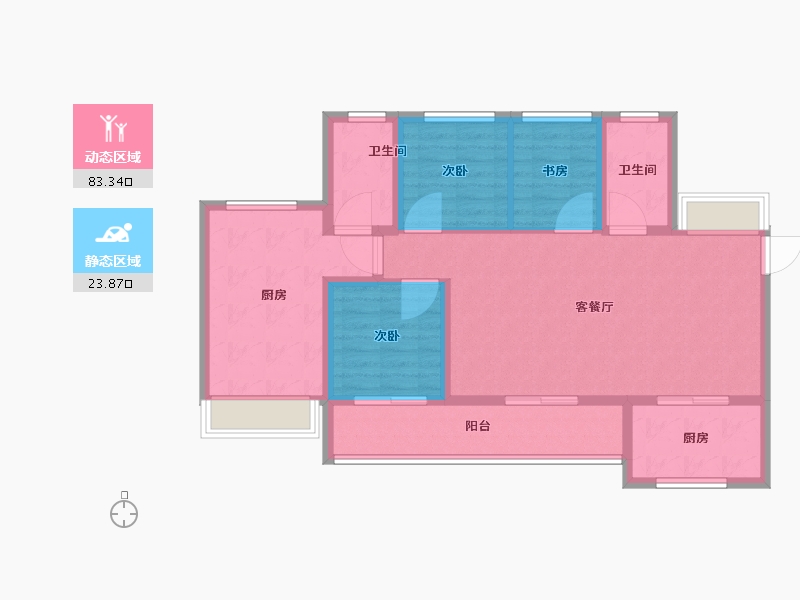 广东省-深圳市-龙湖·御湖境-96.01-户型库-动静分区