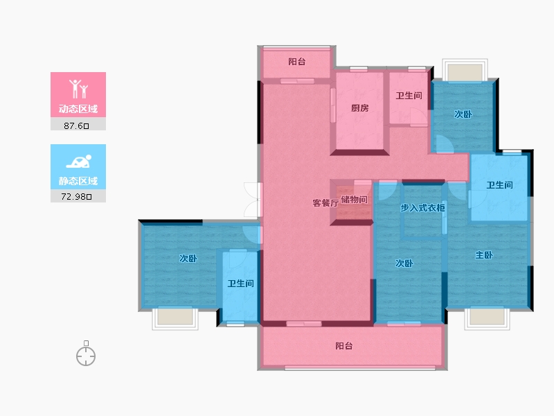 四川省-成都市-高投汇悦府-142.82-户型库-动静分区