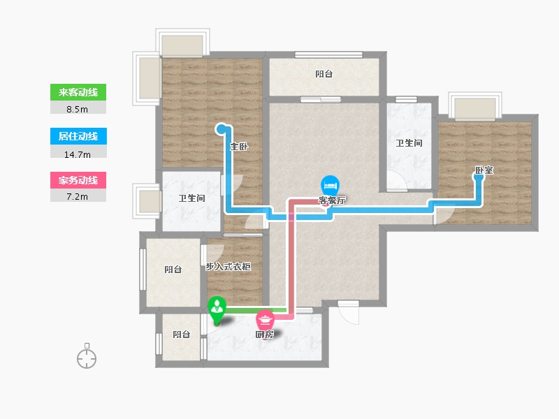 广东省-深圳市-开云府-102.95-户型库-动静线