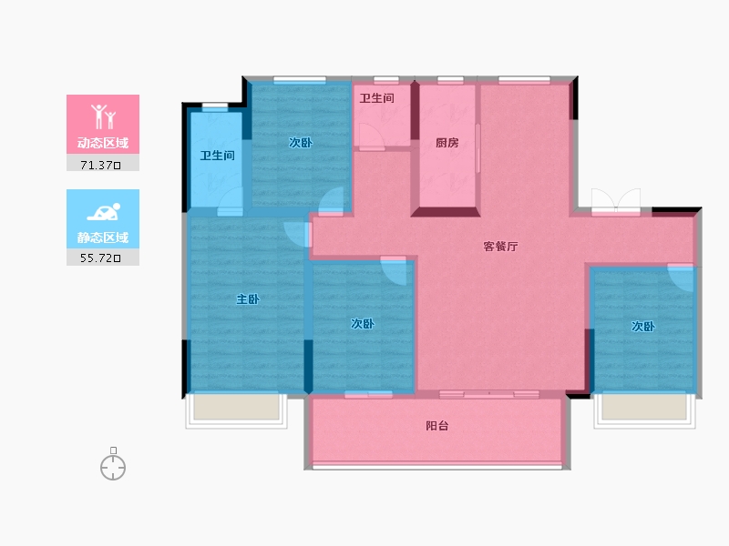 河南省-洛阳市-隆佑德园-114.00-户型库-动静分区