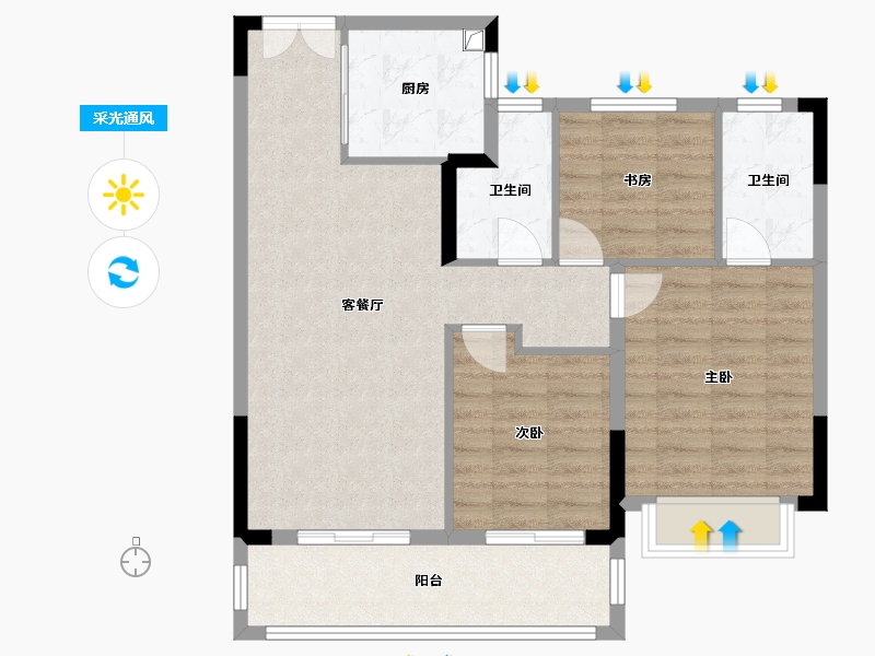 江西省-上饶市-市政公用城-89.00-户型库-采光通风