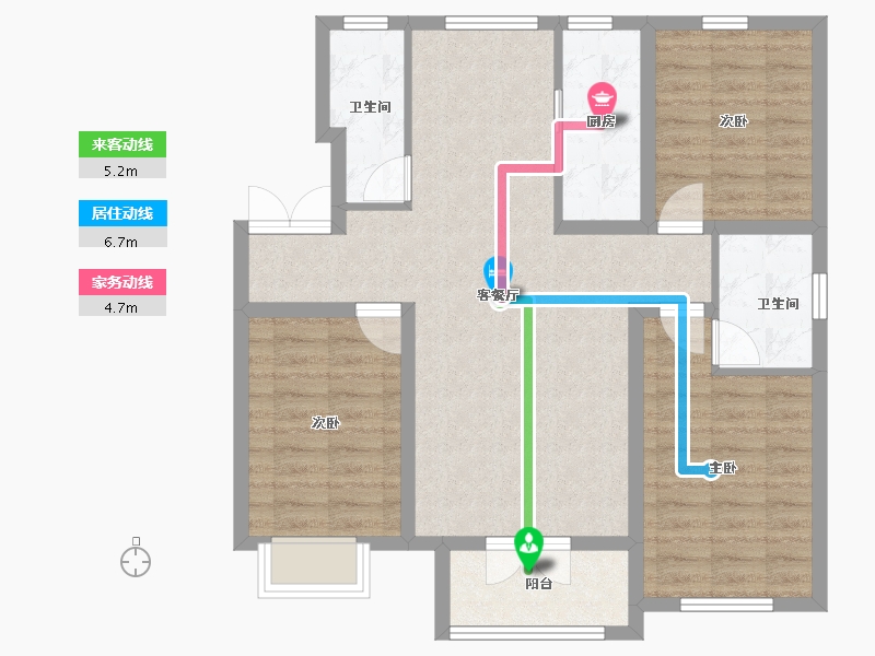 陕西省-榆林市-中和府-86.06-户型库-动静线