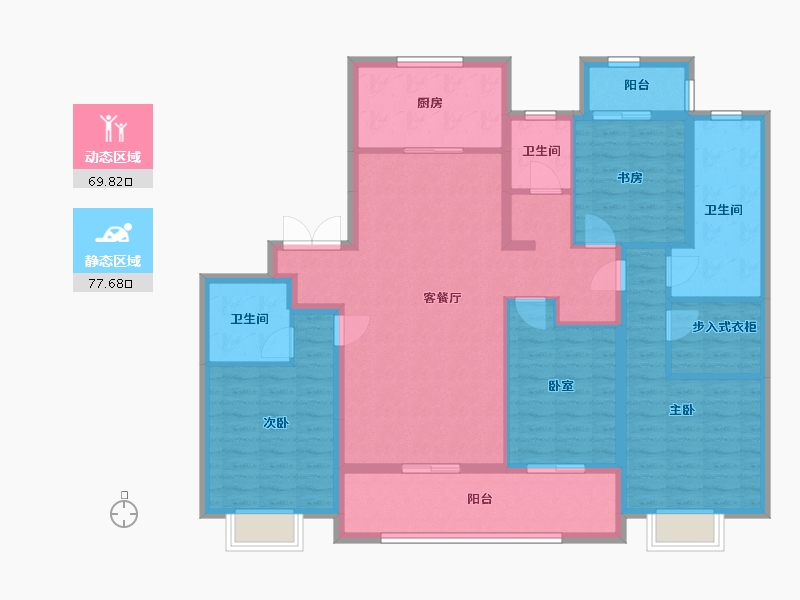 浙江省-杭州市-绿城宇诚·丽澜轩-132.33-户型库-动静分区