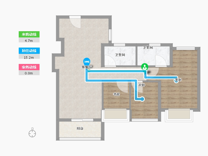 广东省-深圳市-龙湖·御湖境-71.01-户型库-动静线