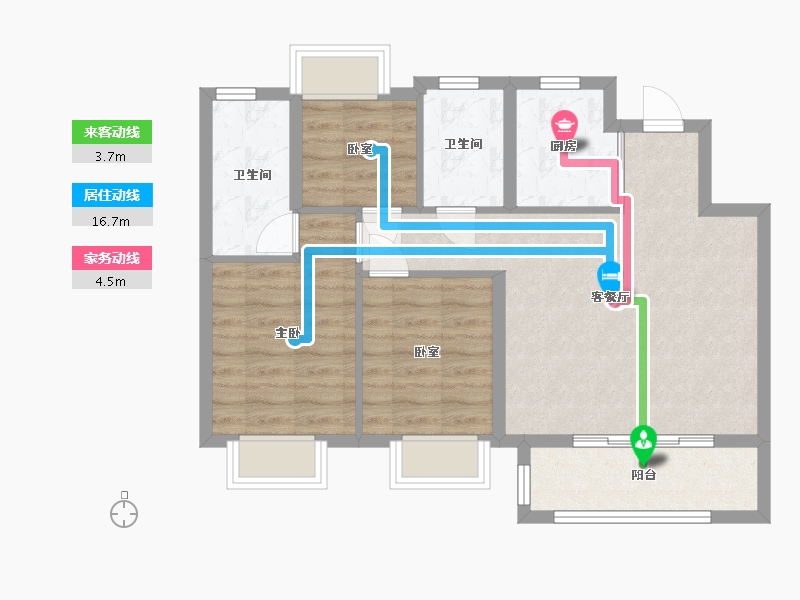 上海-上海市-金融街金悦府-72.02-户型库-动静线