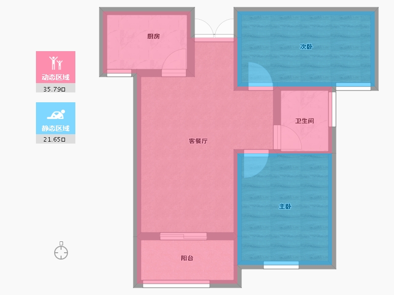 湖南省-永州市-书香雅苑-50.34-户型库-动静分区