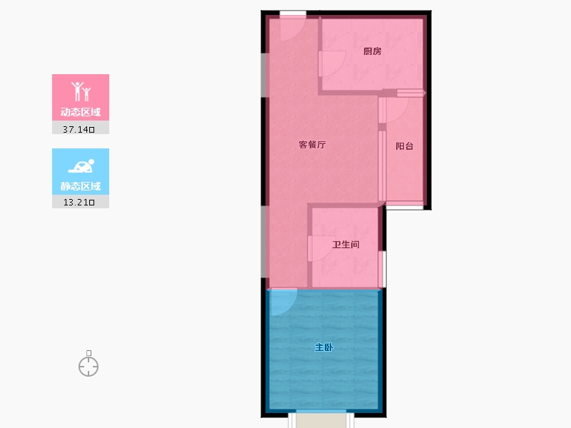 内蒙古自治区-鄂尔多斯市-万和城L6地块-44.52-户型库-动静分区