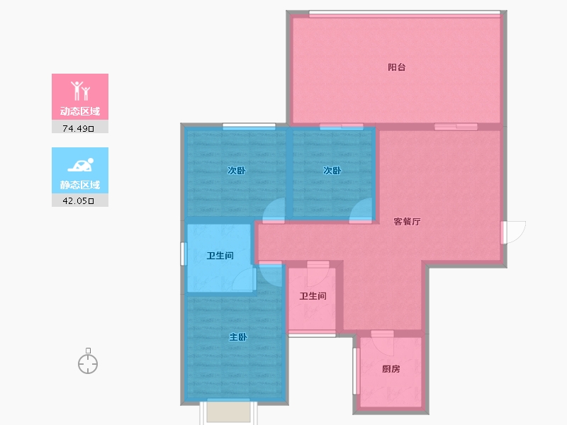 贵州省-毕节市-开元财富中心-104.28-户型库-动静分区