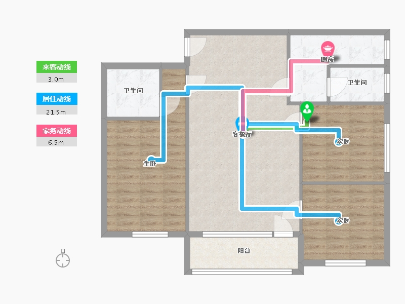 广东省-佛山市-八区小区-110.01-户型库-动静线