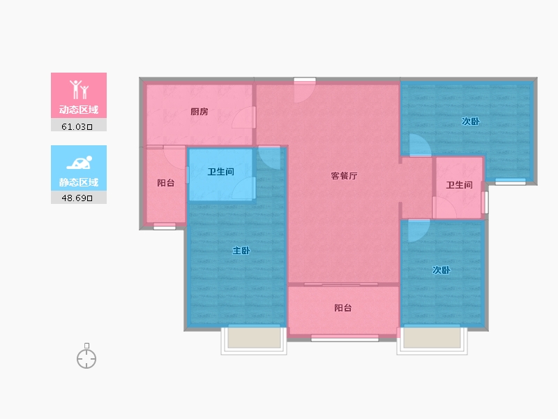 广东省-珠海市-家和城-86.40-户型库-动静分区