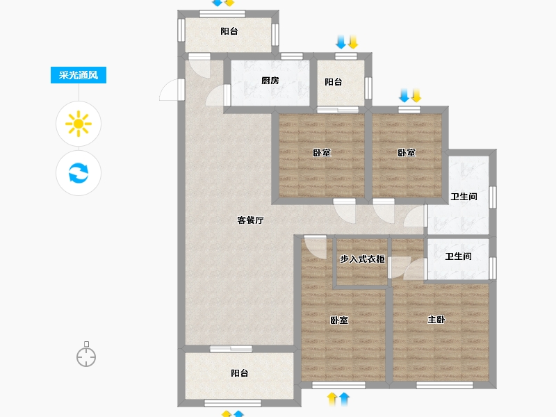 广西壮族自治区-桂林市-恒洋山水名城-112.80-户型库-采光通风