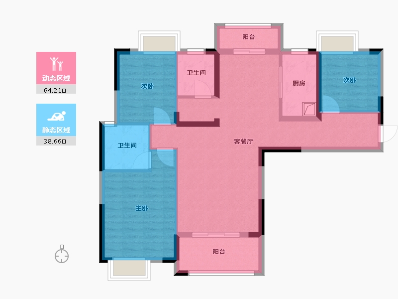 湖北省-荆门市-长宁太和-99.66-户型库-动静分区