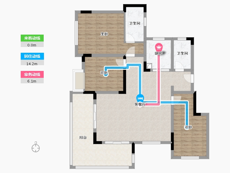 四川省-成都市-江山悦和绵州水郡-76.80-户型库-动静线