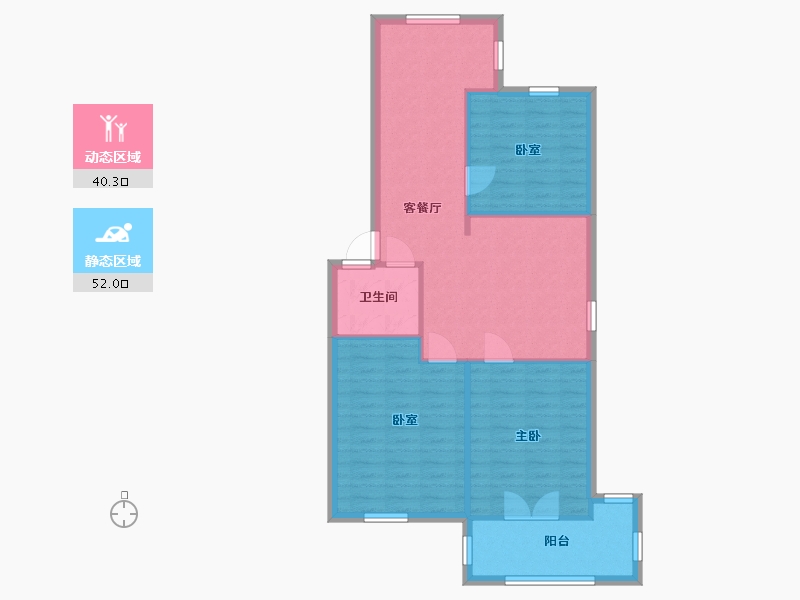 浙江省-杭州市-一清新村-88.97-户型库-动静分区