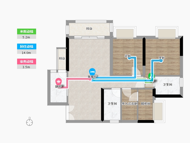 四川省-广安市-加德学府一号-85.00-户型库-动静线