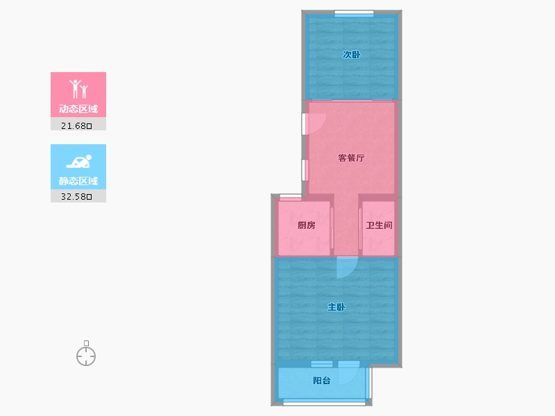 北京-北京市-花园路5号院-45.07-户型库-动静分区