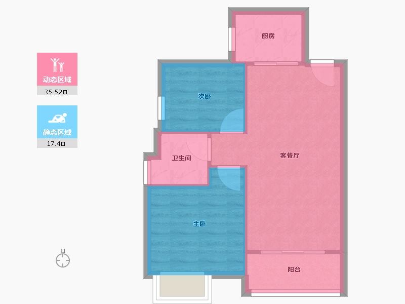 广东省-广州市-凤秀家园-51.00-户型库-动静分区