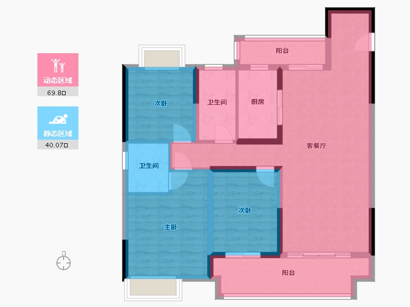 江西省-宜春市-八景天悦龙湖-97.82-户型库-动静分区