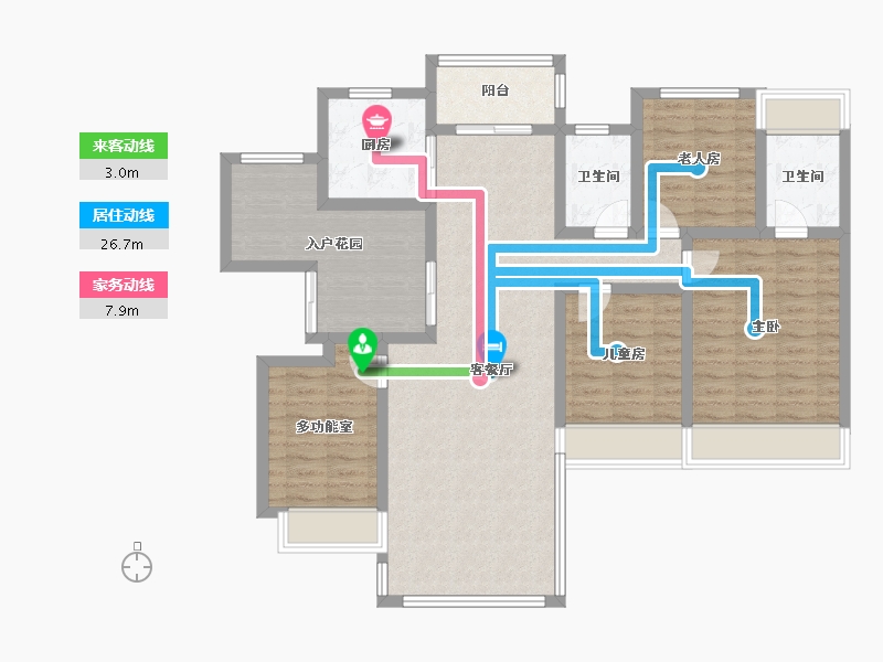 四川省-成都市-电建地产洺悦御府-118.00-户型库-动静线