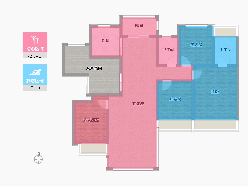 四川省-成都市-电建地产洺悦御府-118.00-户型库-动静分区