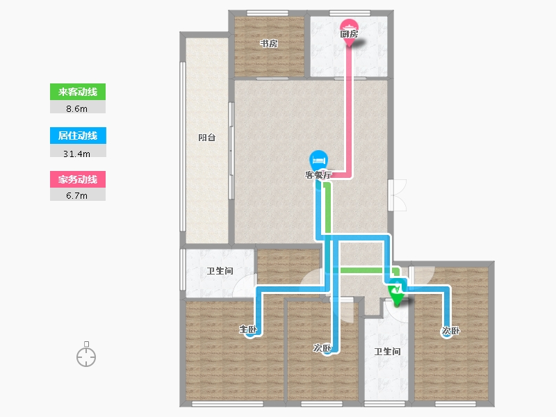 江苏省-苏州市-华润置地润云-165.00-户型库-动静线