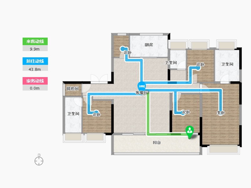 江苏省-苏州市-澜庭雅致-183.01-户型库-动静线