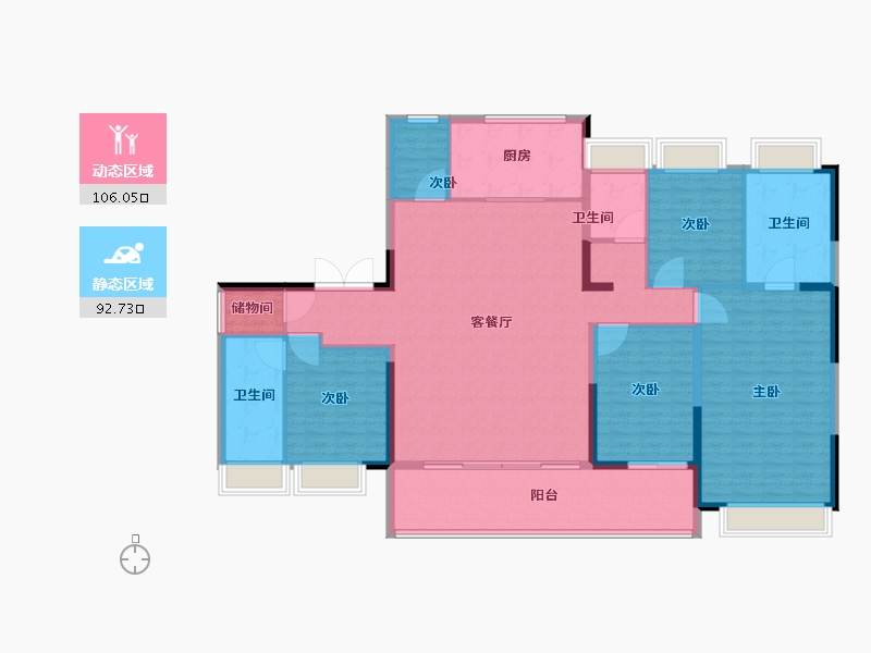 江苏省-苏州市-澜庭雅致-183.01-户型库-动静分区