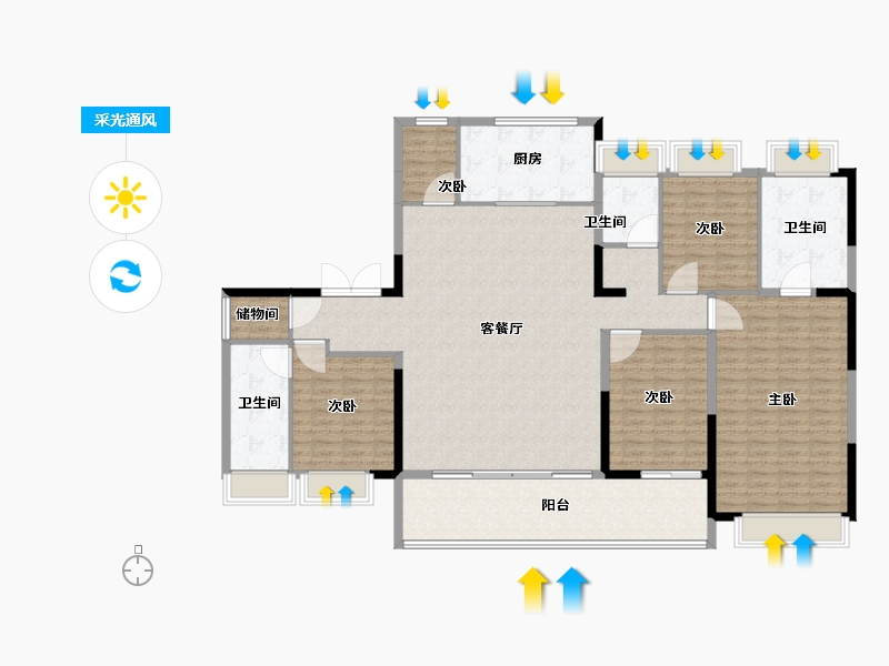 江苏省-苏州市-澜庭雅致-183.01-户型库-采光通风