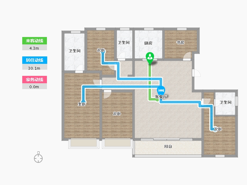 陕西省-西安市-和平璟苑-172.45-户型库-动静线