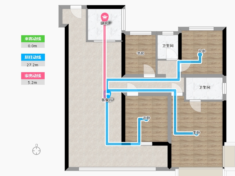 陕西省-西安市-新城首府-115.20-户型库-动静线