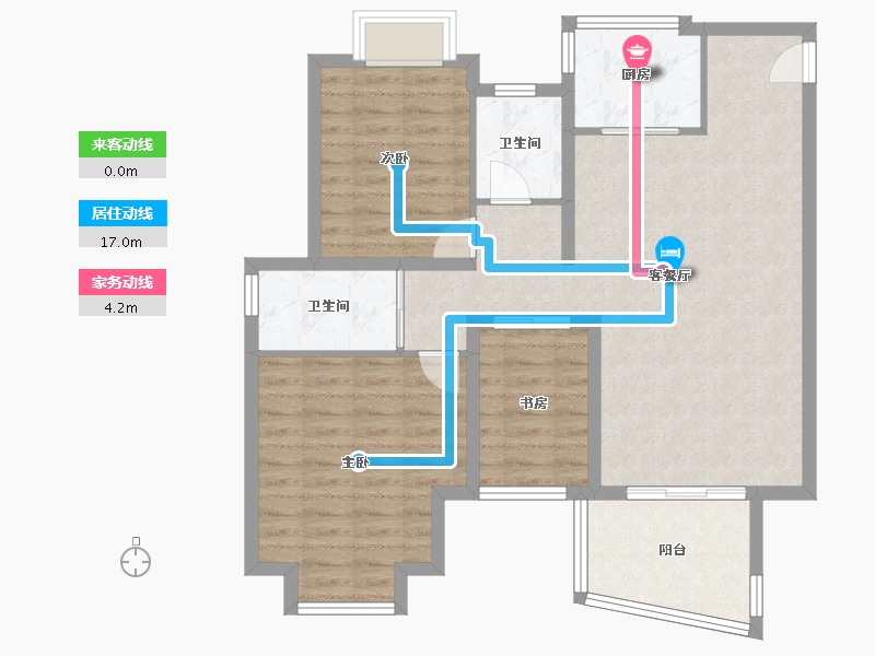 福建省-福州市-东江欣居-90.00-户型库-动静线