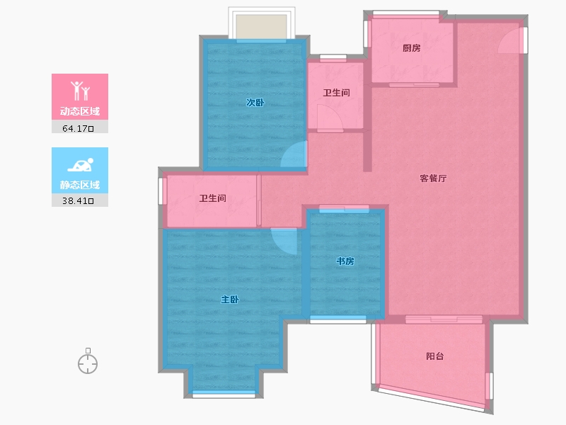 福建省-福州市-东江欣居-90.00-户型库-动静分区