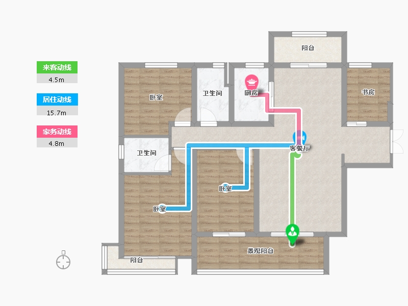 山西省-运城市-晋府玫號-107.43-户型库-动静线