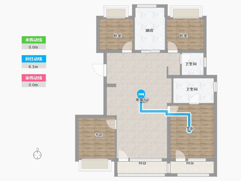 北京-北京市-招商臻园-114.40-户型库-动静线