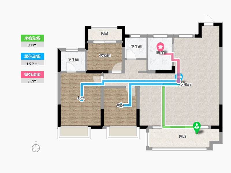 安徽省-阜阳市-星光悦-101.00-户型库-动静线