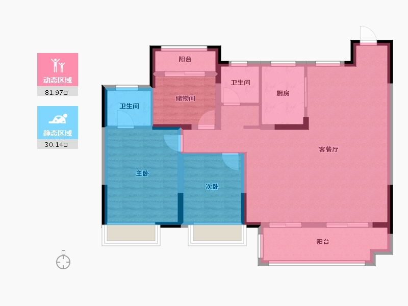 安徽省-阜阳市-星光悦-101.00-户型库-动静分区