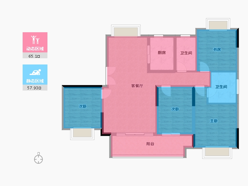 江西省-上饶市-信江一品-110.40-户型库-动静分区