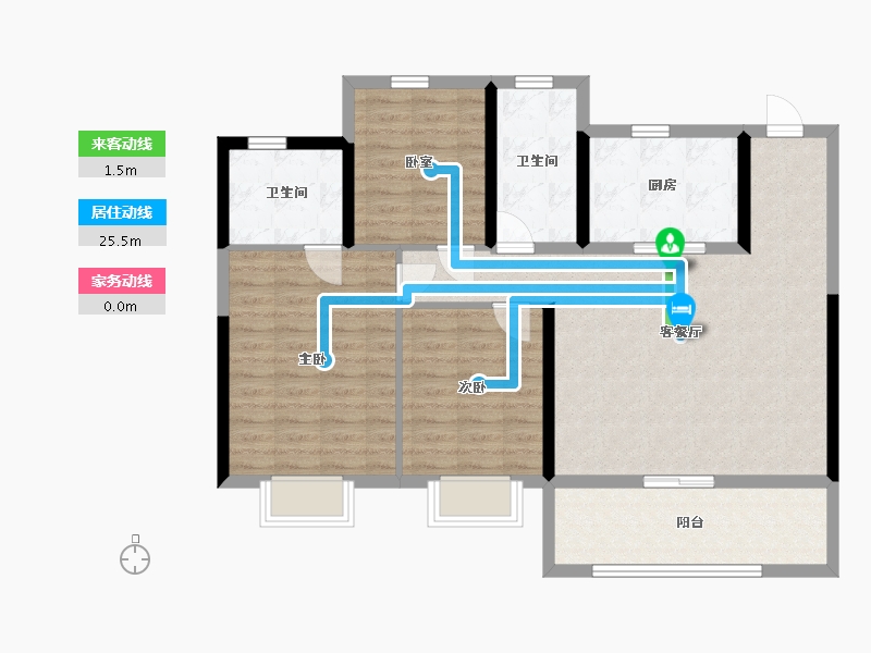 江苏省-盐城市-都汇壹号-98.40-户型库-动静线