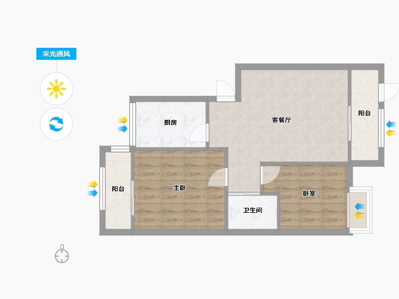 四川省-成都市-校园春天-62.39-户型库-采光通风