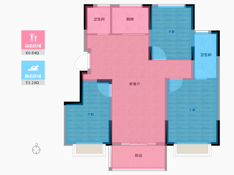 江苏省-南京市-新棠合著-103.59-户型库-动静分区