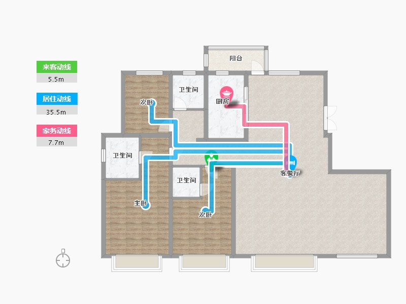 新疆维吾尔自治区-乌鲁木齐市-城建京府-177.22-户型库-动静线