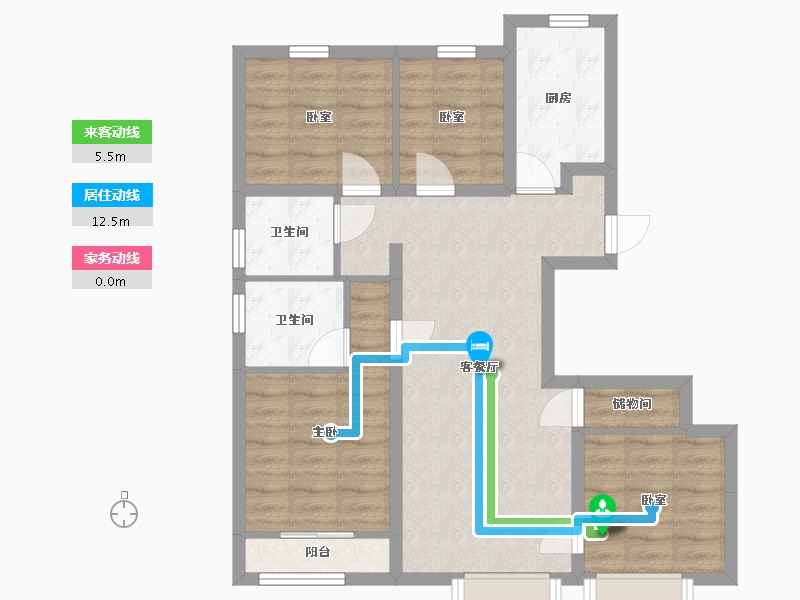 北京-北京市-星光里-92.21-户型库-动静线