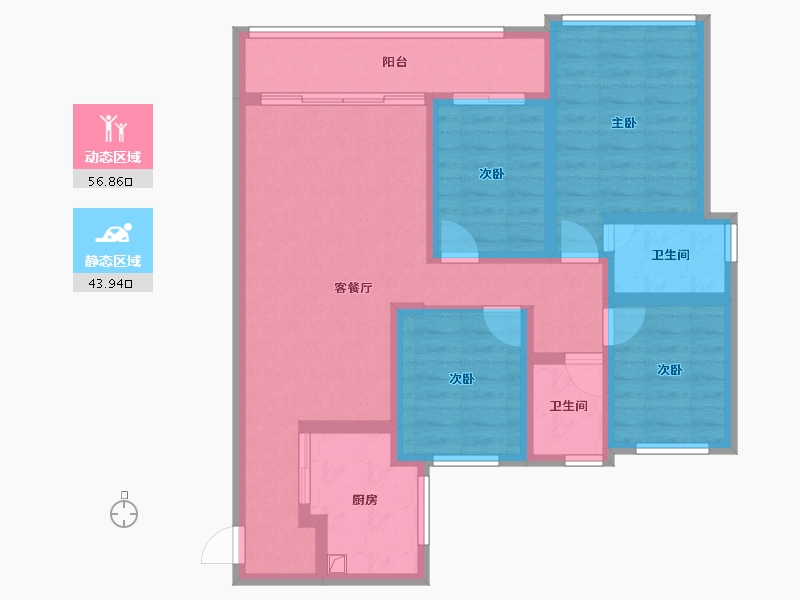 江西省-赣州市-阳光城翡丽湾-90.00-户型库-动静分区