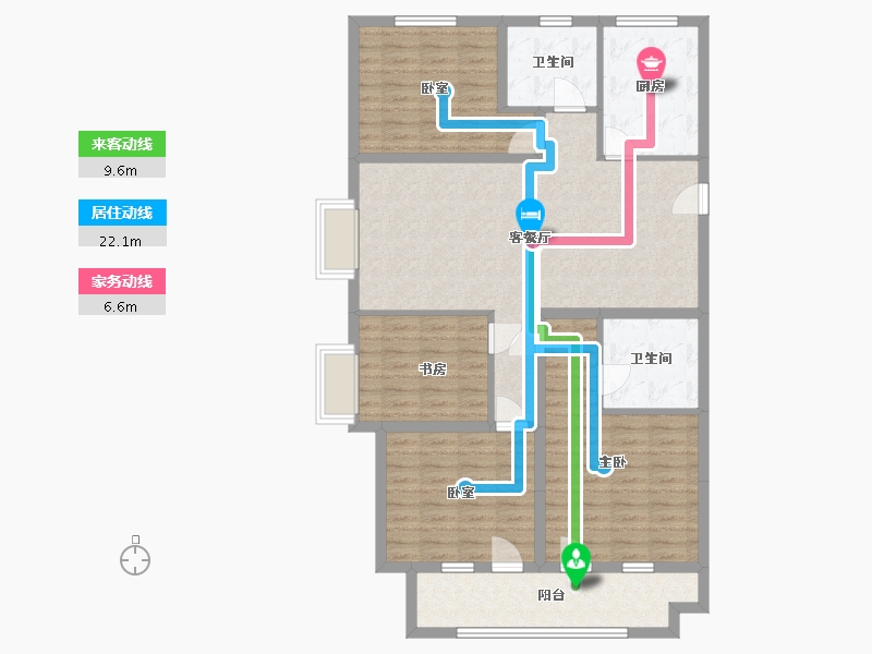 山东省-菏泽市-麟珑印-115.00-户型库-动静线