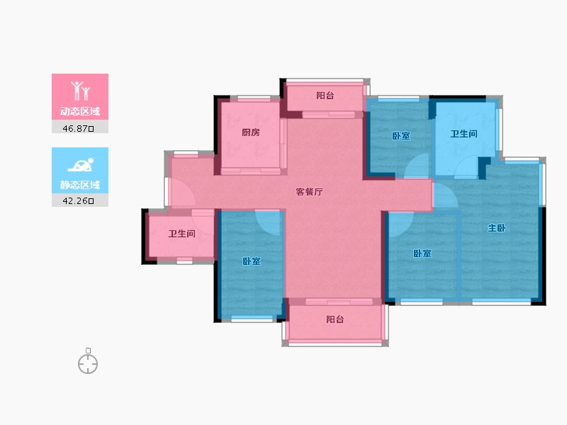 广东省-珠海市-正方南湾首府-79.20-户型库-动静分区