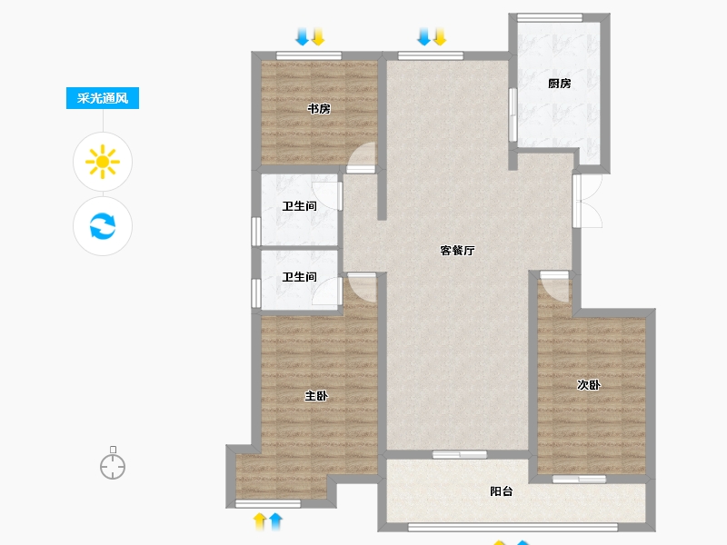 河北省-邢台市-公元城-120.00-户型库-采光通风