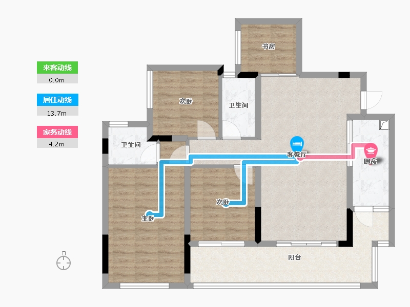 四川省-遂宁市-邦泰云璟-110.00-户型库-动静线