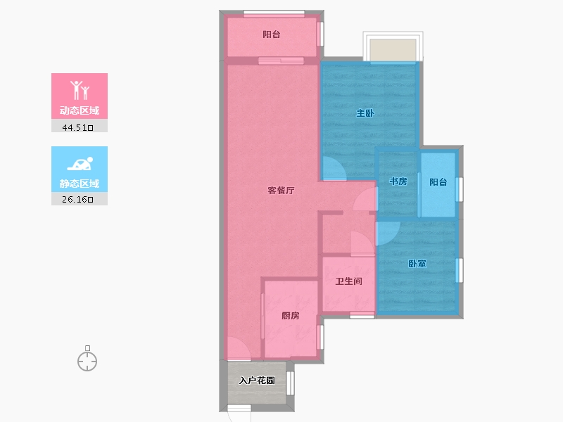 广东省-广州市-广州城投空港1号城芸花园-66.29-户型库-动静分区